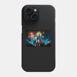 Fantasy Castle and Fireworks Wall Art Phone Case