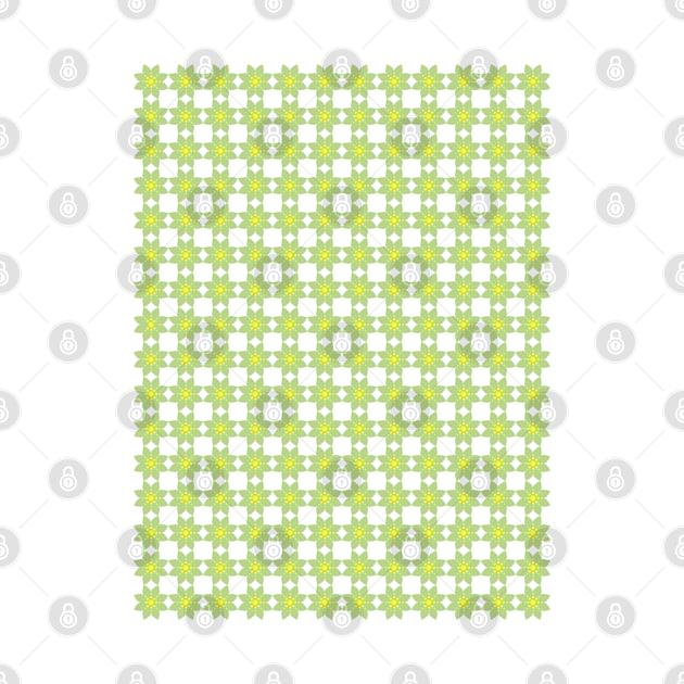 Green flower pattern, version 5 by iulistration