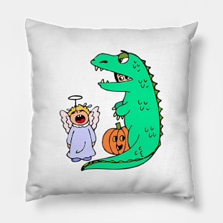 Halloween costume dinosaur Pillow