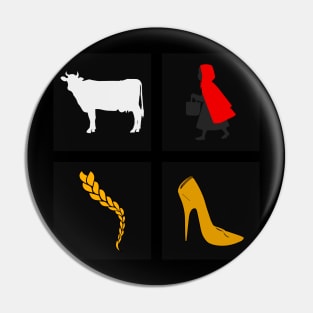 Cow, cape, hair & slipper Pin