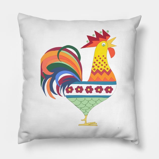 Rooster Pillow by wildmagnolia