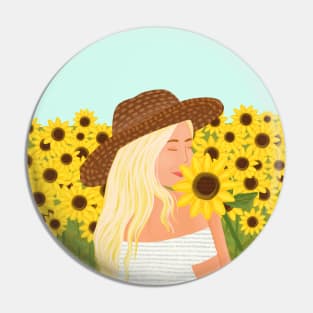 Sunflower field Pin