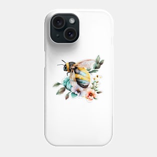 Floral Bee Watercolor Phone Case