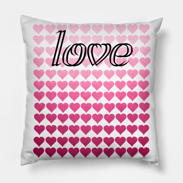 Love Hearts Pillow by KimLeex