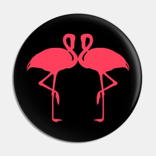 Two Pink Flamingos Pin