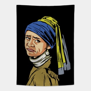 Jerri with a Pearl Earring Tapestry