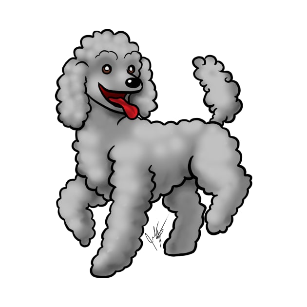 Dog - Poodle - Gray by Jen's Dogs Custom Gifts and Designs