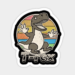 T-Rex Retro Distressed Style Vintage Dinosaur Magnet