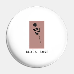 Black rose Pin