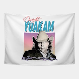 Dwight Yoakam / 80s Styled Retro Design Tapestry