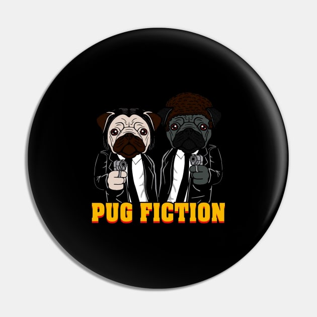 Pug Fiction Pin by Samores