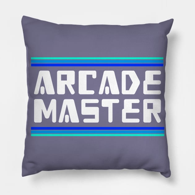 Retro Gamer Arcade Master Design Pillow by New East 