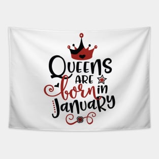 Queen Are Born In January Tapestry