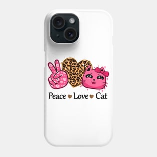 Peace Love Cat Phone Case