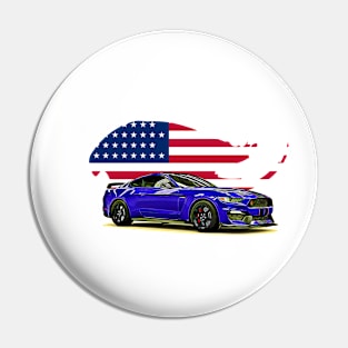 GT500 Mustang USA Print Pin