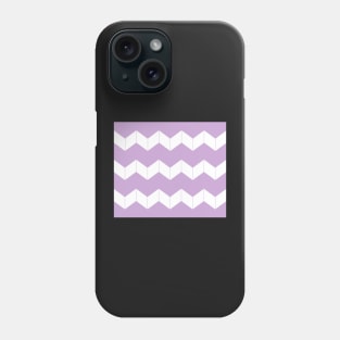 Abstract geometric pattern - zigzag - purple and white. Phone Case