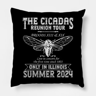 Cicada Concert Tour 2024 Illinois Cicada Broods Pillow