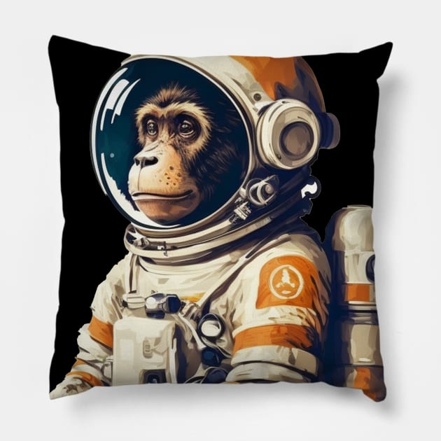 Monkey Astronaut Pillow by JayD World