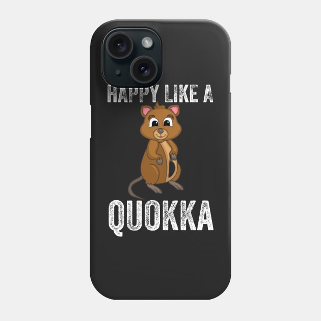 Happy like a quokka Phone Case by yellowpinko