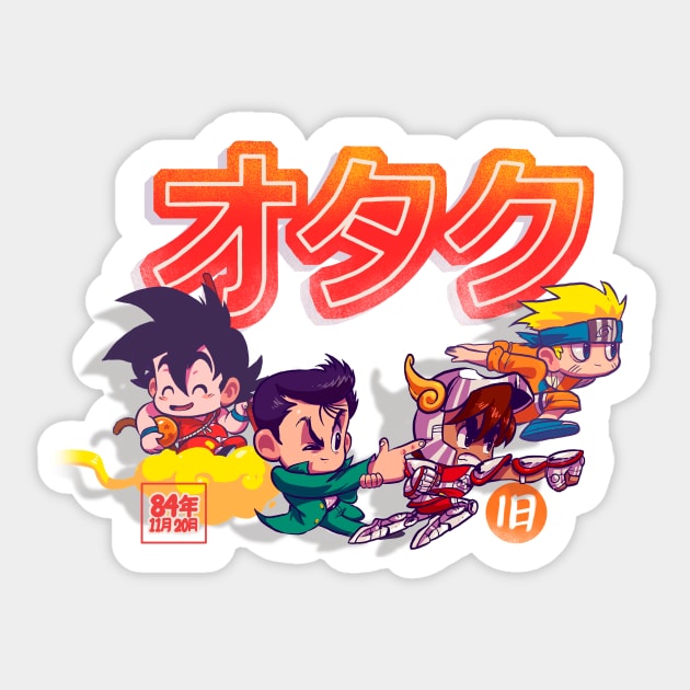 Otaku - vintage anime' Sticker