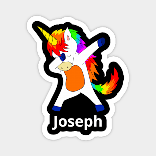 Joseph First Name Personalized Dabbing Unicorn Magnet