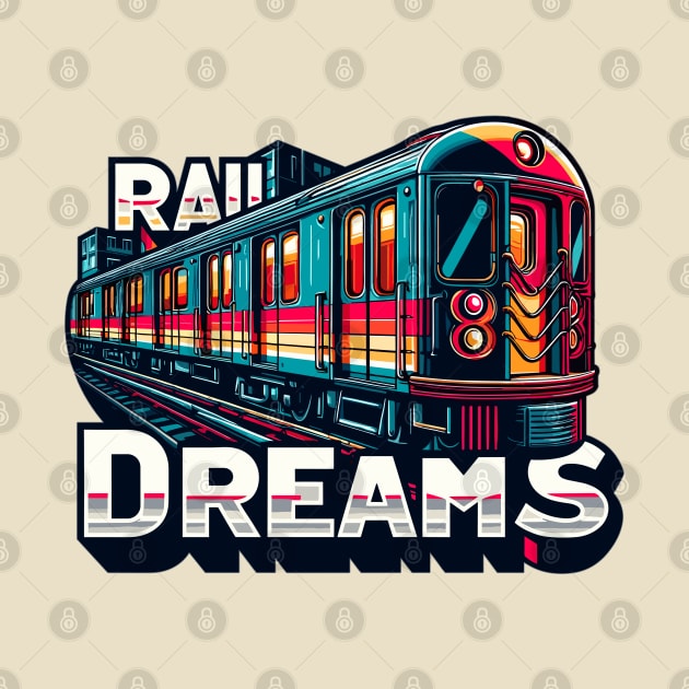 Subway Train, Rail Dreams by Vehicles-Art