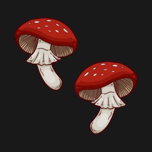 Toadstool Mushroom Fungi Repeating Pattern T-Shirt