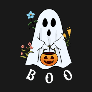 Boo Flowers Ghost T-Shirt