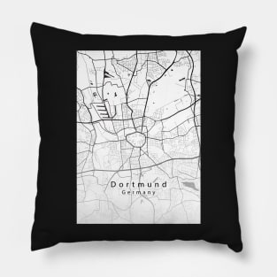 Dortmund Germany City Map Pillow