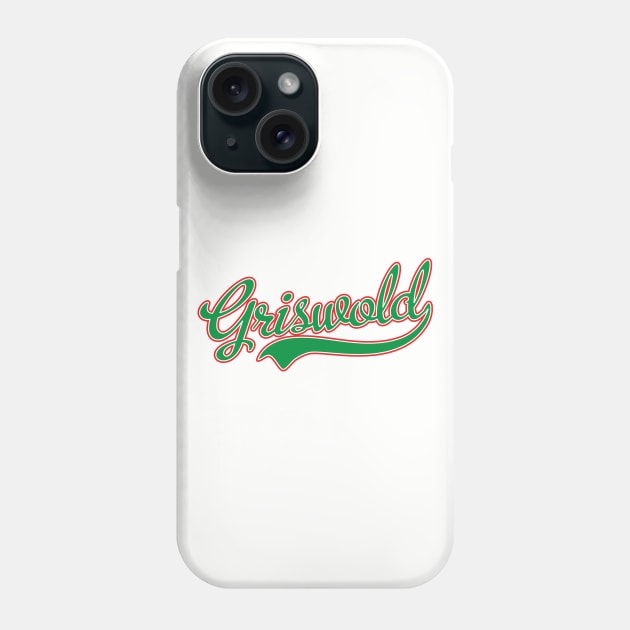 Griswold Green Script Phone Case by Christ_Mas0