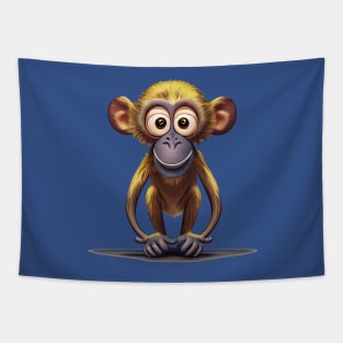 Funny Little Squirrel Monkey Pattern Tapestry