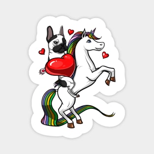 French Bulldog Riding Unicorn Magnet