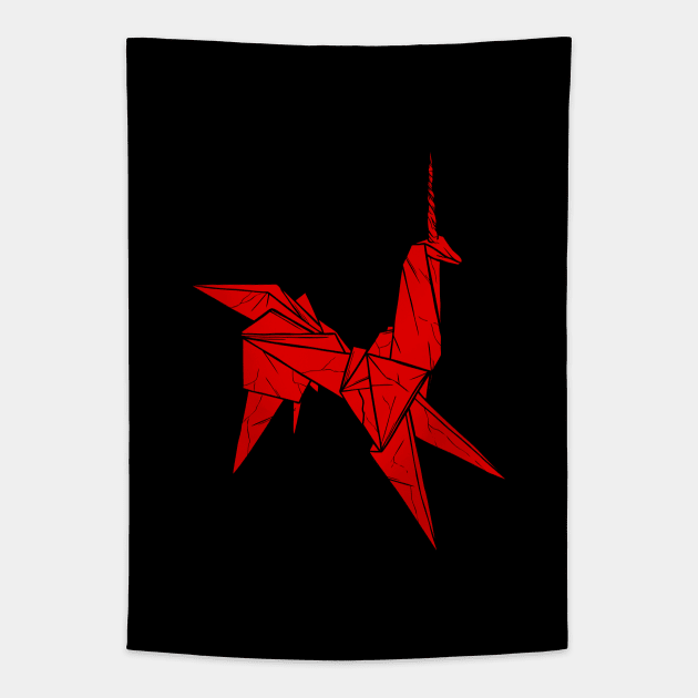 Gaff's Origami Unicorn Tapestry by Baddest Shirt Co.