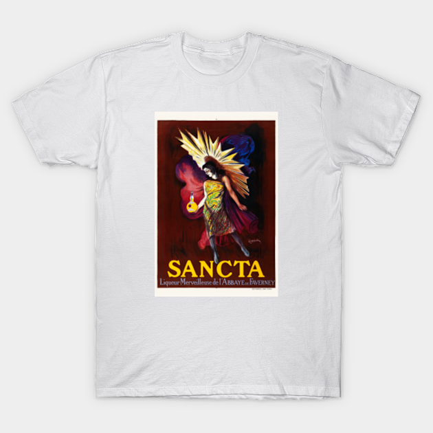 Sancta Liqueur France Vintage Poster 1925 - Cappiello - T-Shirt