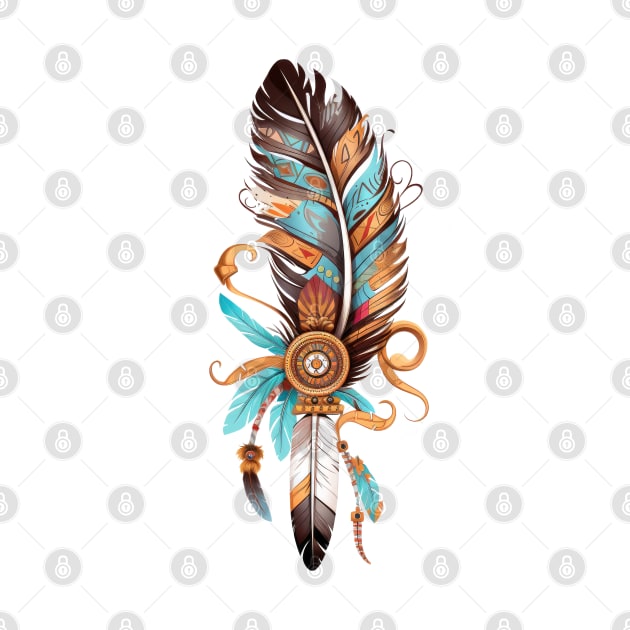 Native American Feather #1 by Chromatic Fusion Studio