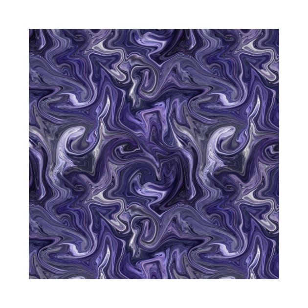 Indigo Silk Marble - Digital Liquid Paint by GenAumonier