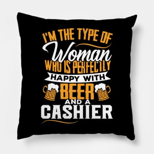 Cashier's Wife Married Couple Gift Pillow