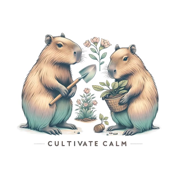 Cultivate Calm Capybara Gardening by TheCloakedOak