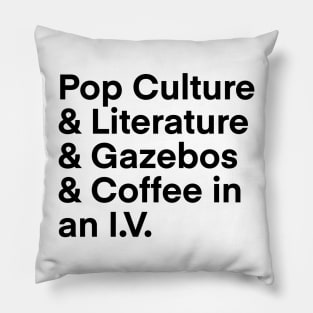 Pop Culture & Coffee 3 Pillow