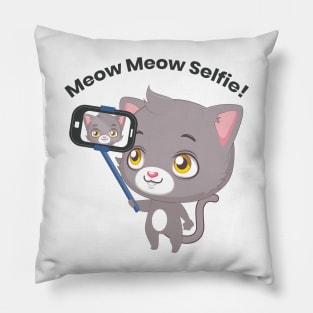 Meow Meow Selfie! Pillow