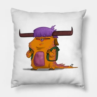 Kid Monster's First day of School Pillow