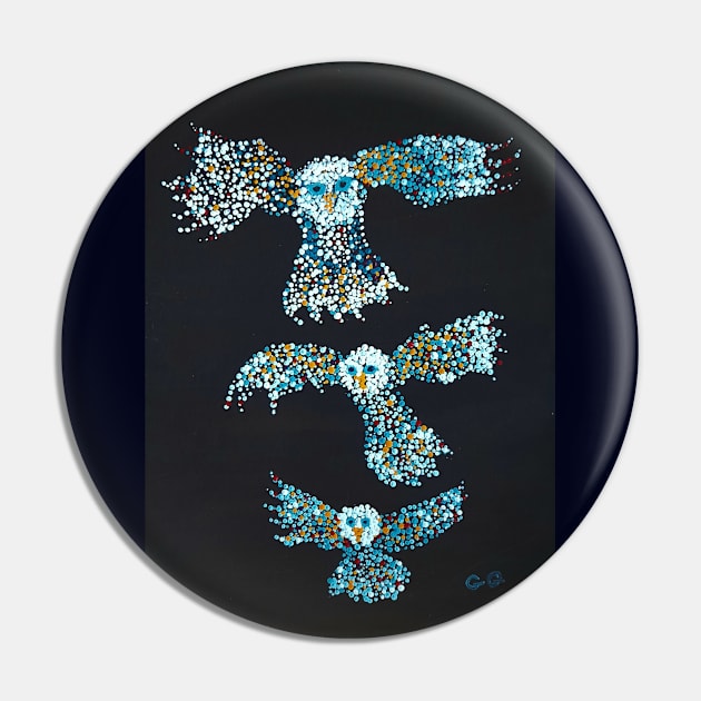 Owls created with dots - pointillism - dot art, owl art Pin by GarryGreenwood