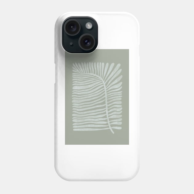 Sage green fern leaf Phone Case by VectoryBelle