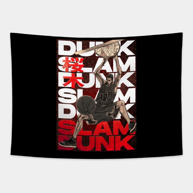 Hanamichi Sakuragi - Slam Dunk Tapestry by CentuStore