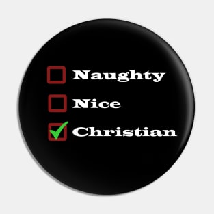 Merry Christian Christmas - Blessed Holidays Pin