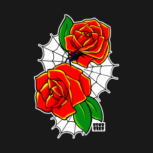 Spider in Roses T-Shirt