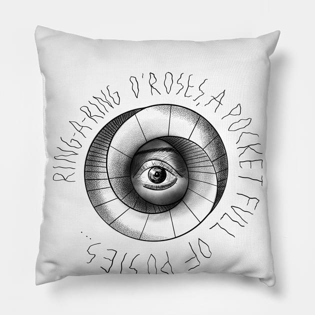 Ring, inktober Pillow by Blacklinesw9