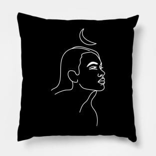 One Line Woman Art Pillow