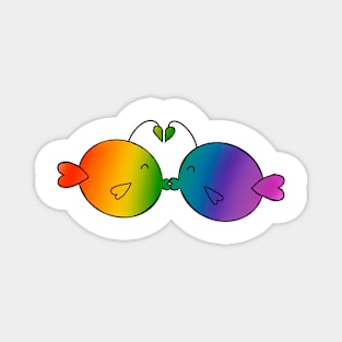 LGBTQ Rainbowfishes - Gay love is love! Magnet