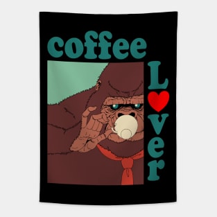 Coffee Lover Gorilla Tapestry